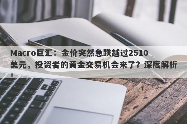 Macro巨汇：金价突然急跌越过2510美元，投资者的黄金交易机会来了？深度解析！