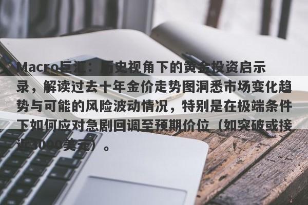 Macro巨汇:历史视角下的黄金投资启示录,解读过去十年金价走势图洞悉市场变化趋势与可能的风险波动情况,特别是在极端条件下如何应对急剧回调至预期价位(如突破或接近3000美元)。