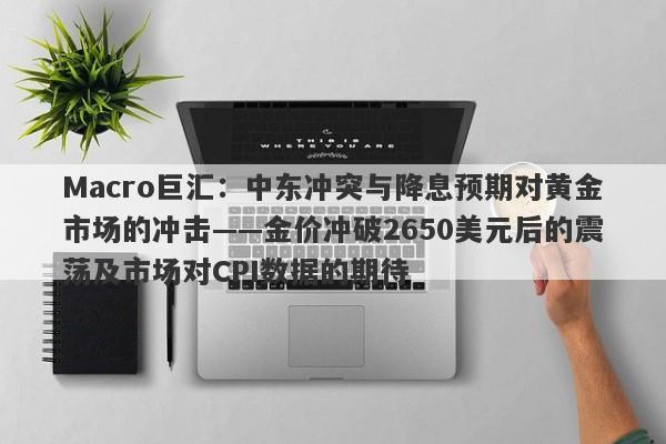 Macro巨汇：中东冲突与降息预期对黄金市场的冲击——金价冲破2650美元后的震荡及市场对CPI数据的期待