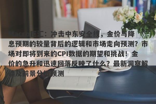 Macro巨汇：冲击中东安全线，金价与降息预期的较量背后的逻辑和市场走向预测？市场对即将到来的CPI数据的期望和挑战！金价的急升和迅速回落反映了什么？最新洞察解读及前景分析预测