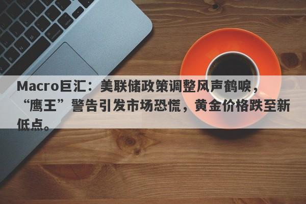 Macro巨汇：美联储政策调整风声鹤唳，“鹰王”警告引发市场恐慌，黄金价格跌至新低点。