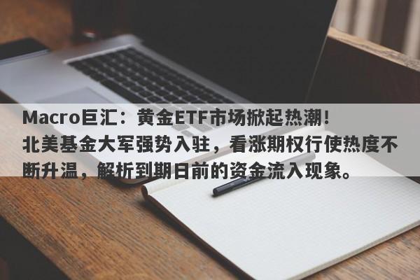 Macro巨汇：黄金ETF市场掀起热潮！北美基金大军强势入驻，看涨期权行使热度不断升温，解析到期日前的资金流入现象。